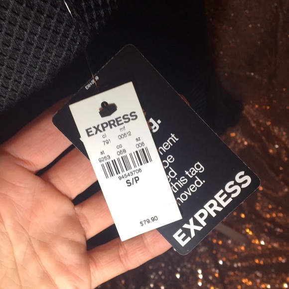 EXPRESS Mesh Cutout Little Black Dress NWT - Picture 7 of 9